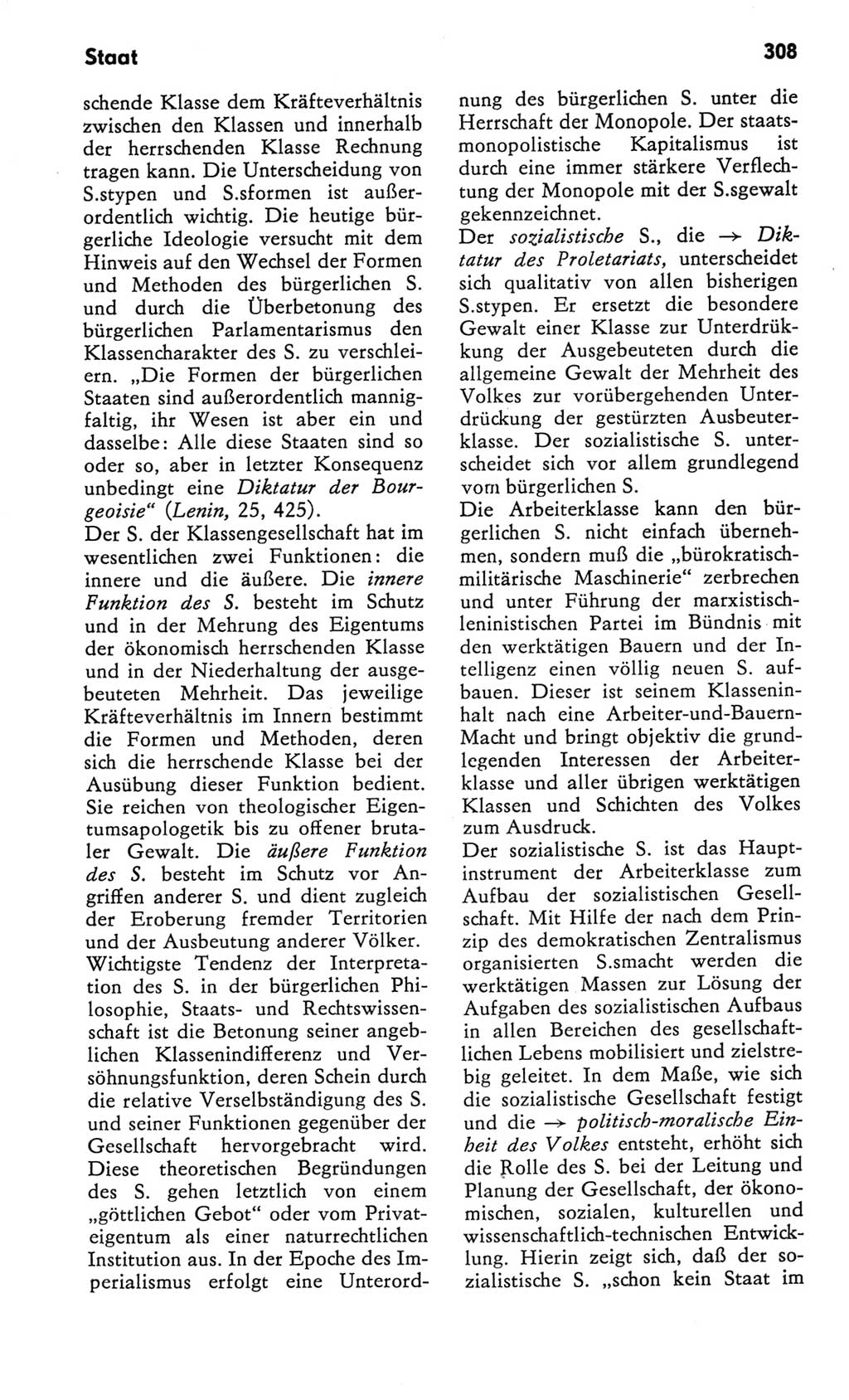 Kleines Wörterbuch der marxistisch-leninistischen Philosophie [Deutsche Demokratische Republik (DDR)] 1982, Seite 308 (Kl. Wb. ML Phil. DDR 1982, S. 308)