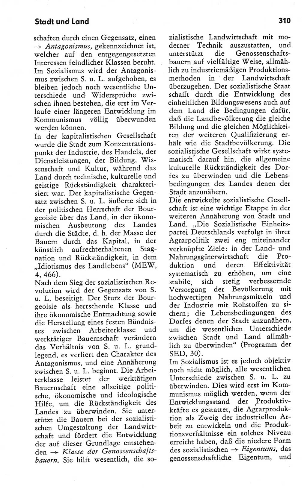 Kleines Wörterbuch der marxistisch-leninistischen Philosophie [Deutsche Demokratische Republik (DDR)] 1982, Seite 310 (Kl. Wb. ML Phil. DDR 1982, S. 310)