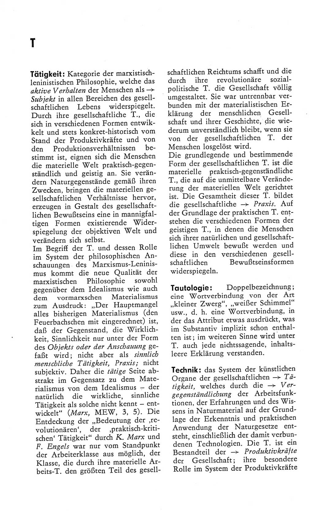 Kleines Wörterbuch der marxistisch-leninistischen Philosophie [Deutsche Demokratische Republik (DDR)] 1982, Seite 314 (Kl. Wb. ML Phil. DDR 1982, S. 314)