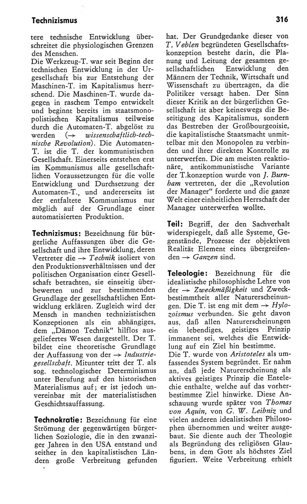 Kleines Wörterbuch der marxistisch-leninistischen Philosophie [Deutsche Demokratische Republik (DDR)] 1982, Seite 316 (Kl. Wb. ML Phil. DDR 1982, S. 316)