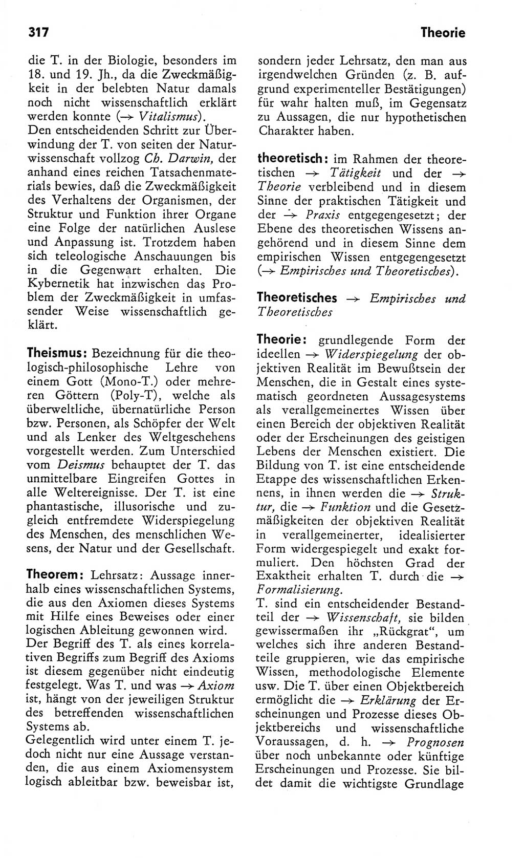 Kleines Wörterbuch der marxistisch-leninistischen Philosophie [Deutsche Demokratische Republik (DDR)] 1982, Seite 317 (Kl. Wb. ML Phil. DDR 1982, S. 317)