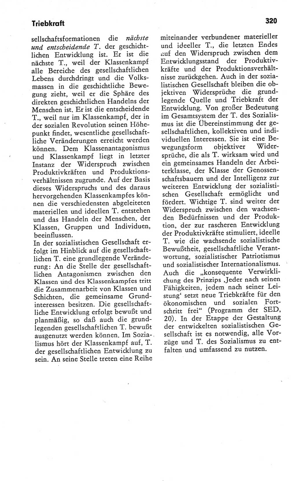 Kleines Wörterbuch der marxistisch-leninistischen Philosophie [Deutsche Demokratische Republik (DDR)] 1982, Seite 320 (Kl. Wb. ML Phil. DDR 1982, S. 320)