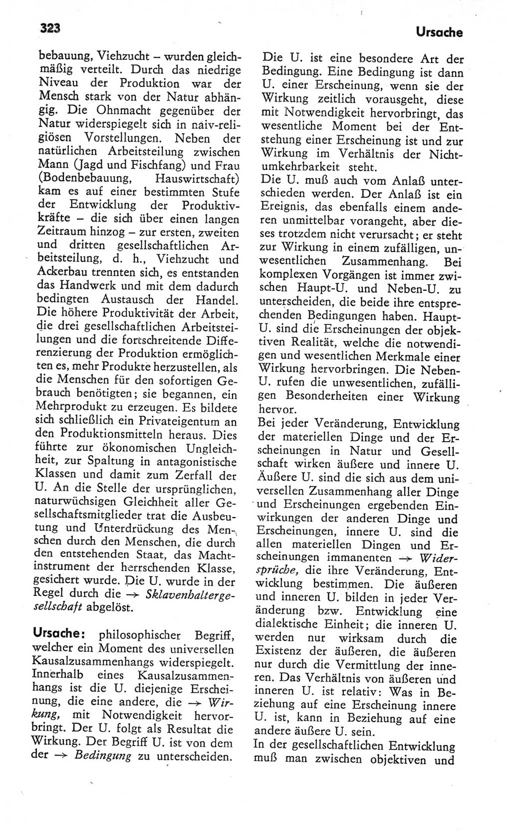 Kleines Wörterbuch der marxistisch-leninistischen Philosophie [Deutsche Demokratische Republik (DDR)] 1982, Seite 323 (Kl. Wb. ML Phil. DDR 1982, S. 323)