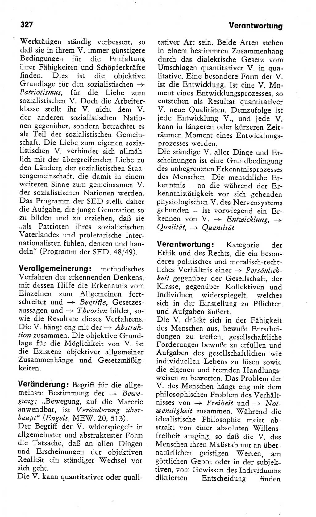 Kleines Wörterbuch der marxistisch-leninistischen Philosophie [Deutsche Demokratische Republik (DDR)] 1982, Seite 327 (Kl. Wb. ML Phil. DDR 1982, S. 327)