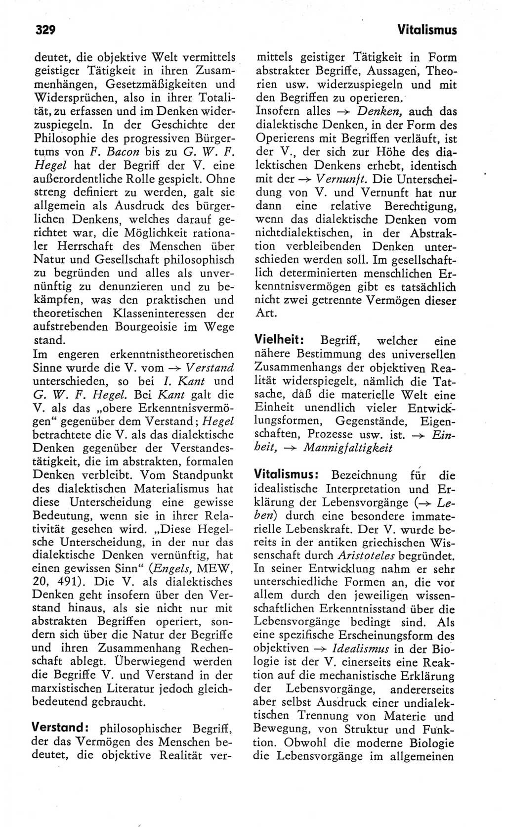 Kleines Wörterbuch der marxistisch-leninistischen Philosophie [Deutsche Demokratische Republik (DDR)] 1982, Seite 329 (Kl. Wb. ML Phil. DDR 1982, S. 329)