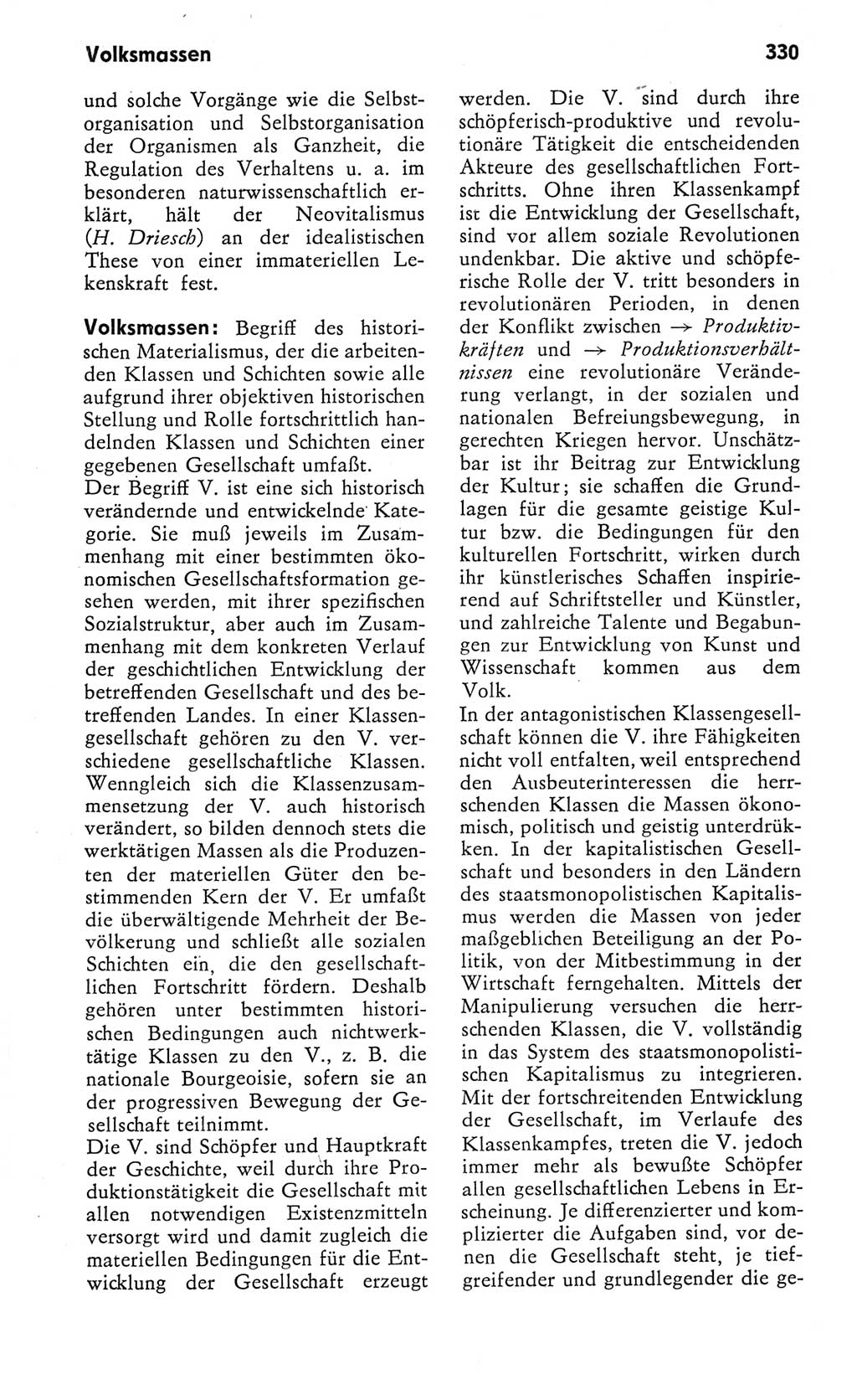 Kleines Wörterbuch der marxistisch-leninistischen Philosophie [Deutsche Demokratische Republik (DDR)] 1982, Seite 330 (Kl. Wb. ML Phil. DDR 1982, S. 330)