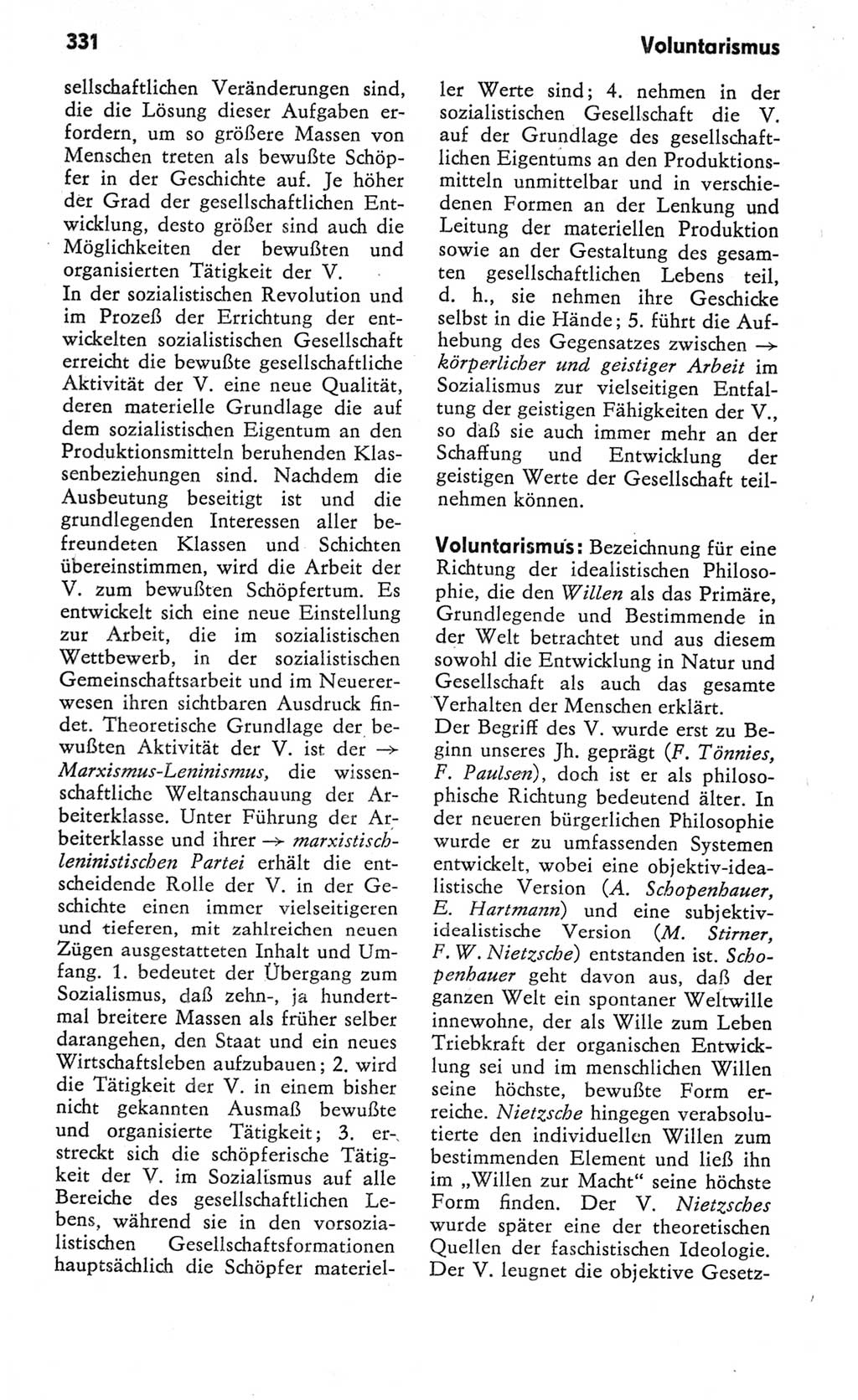 Kleines Wörterbuch der marxistisch-leninistischen Philosophie [Deutsche Demokratische Republik (DDR)] 1982, Seite 331 (Kl. Wb. ML Phil. DDR 1982, S. 331)