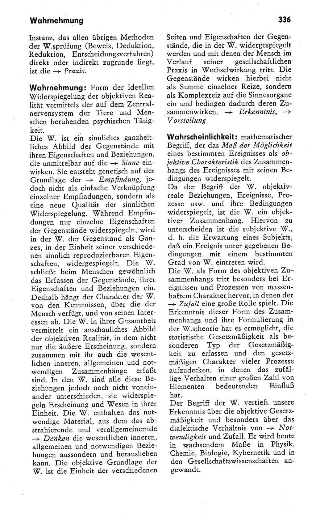 Kleines Wörterbuch der marxistisch-leninistischen Philosophie [Deutsche Demokratische Republik (DDR)] 1982, Seite 336 (Kl. Wb. ML Phil. DDR 1982, S. 336)