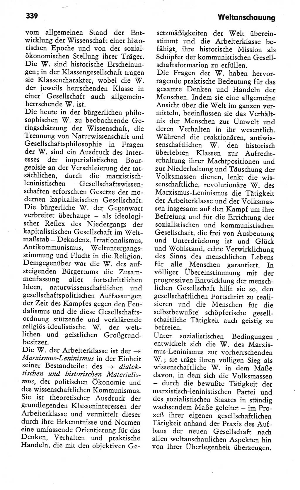 Kleines Wörterbuch der marxistisch-leninistischen Philosophie [Deutsche Demokratische Republik (DDR)] 1982, Seite 339 (Kl. Wb. ML Phil. DDR 1982, S. 339)