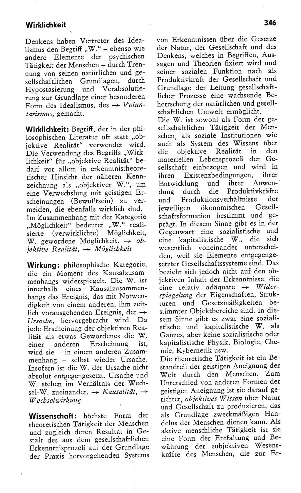 Kleines Wörterbuch der marxistisch-leninistischen Philosophie [Deutsche Demokratische Republik (DDR)] 1982, Seite 346 (Kl. Wb. ML Phil. DDR 1982, S. 346)