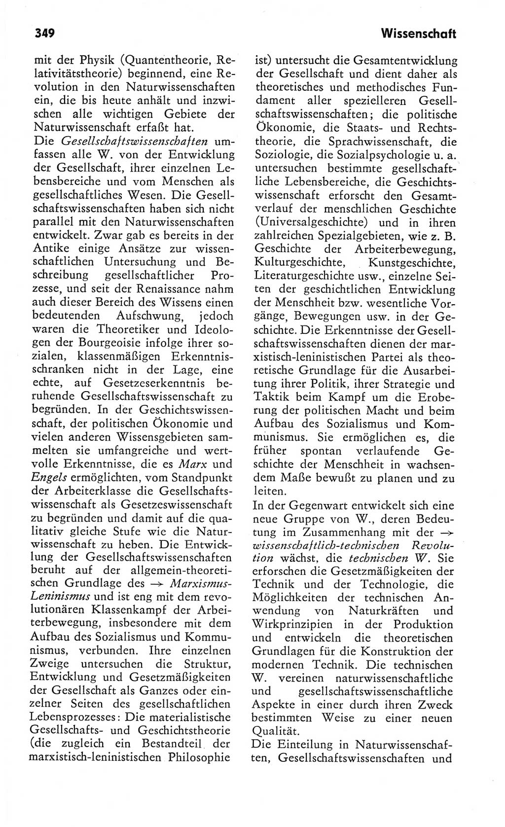 Kleines Wörterbuch der marxistisch-leninistischen Philosophie [Deutsche Demokratische Republik (DDR)] 1982, Seite 349 (Kl. Wb. ML Phil. DDR 1982, S. 349)
