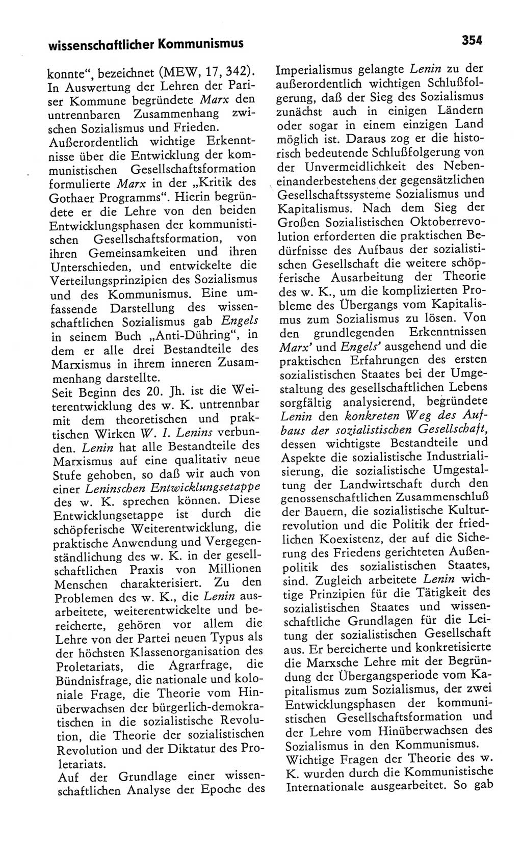 Kleines Wörterbuch der marxistisch-leninistischen Philosophie [Deutsche Demokratische Republik (DDR)] 1982, Seite 354 (Kl. Wb. ML Phil. DDR 1982, S. 354)