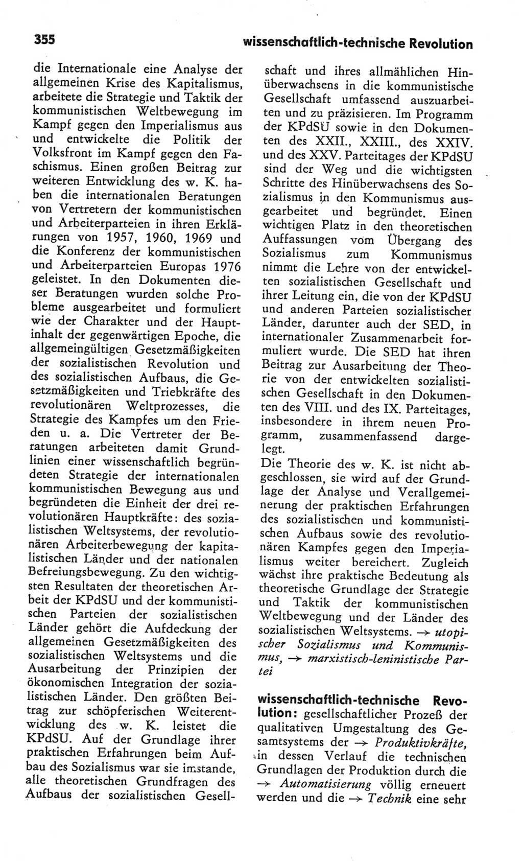 Kleines Wörterbuch der marxistisch-leninistischen Philosophie [Deutsche Demokratische Republik (DDR)] 1982, Seite 355 (Kl. Wb. ML Phil. DDR 1982, S. 355)