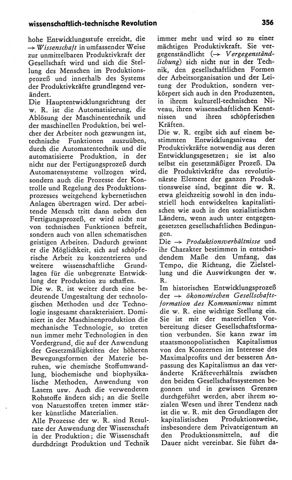 Kleines Wörterbuch der marxistisch-leninistischen Philosophie [Deutsche Demokratische Republik (DDR)] 1982, Seite 356 (Kl. Wb. ML Phil. DDR 1982, S. 356)