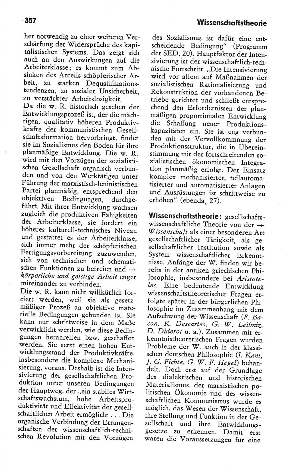 Kleines Wörterbuch der marxistisch-leninistischen Philosophie [Deutsche Demokratische Republik (DDR)] 1982, Seite 357 (Kl. Wb. ML Phil. DDR 1982, S. 357)
