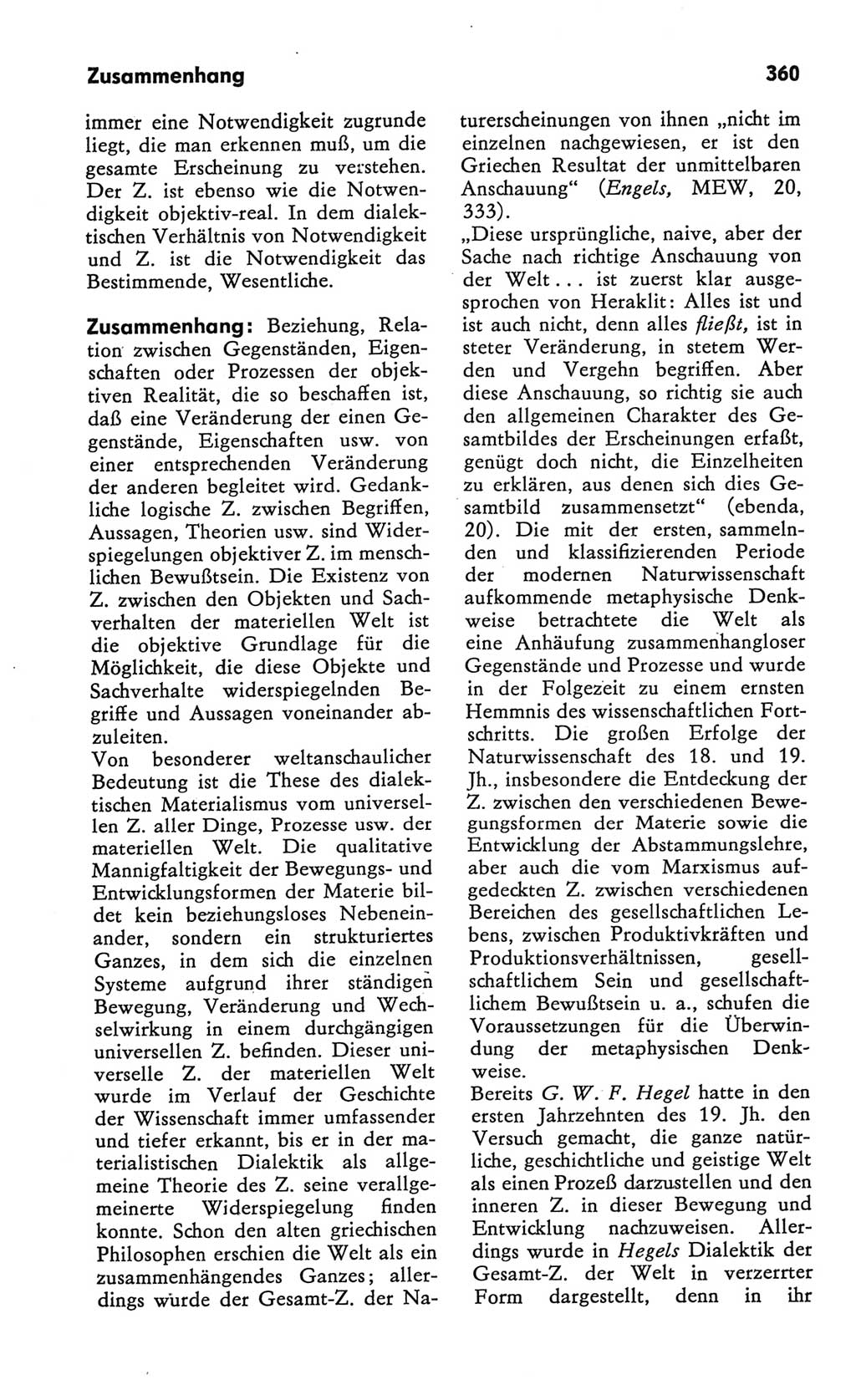 Kleines Wörterbuch der marxistisch-leninistischen Philosophie [Deutsche Demokratische Republik (DDR)] 1982, Seite 360 (Kl. Wb. ML Phil. DDR 1982, S. 360)