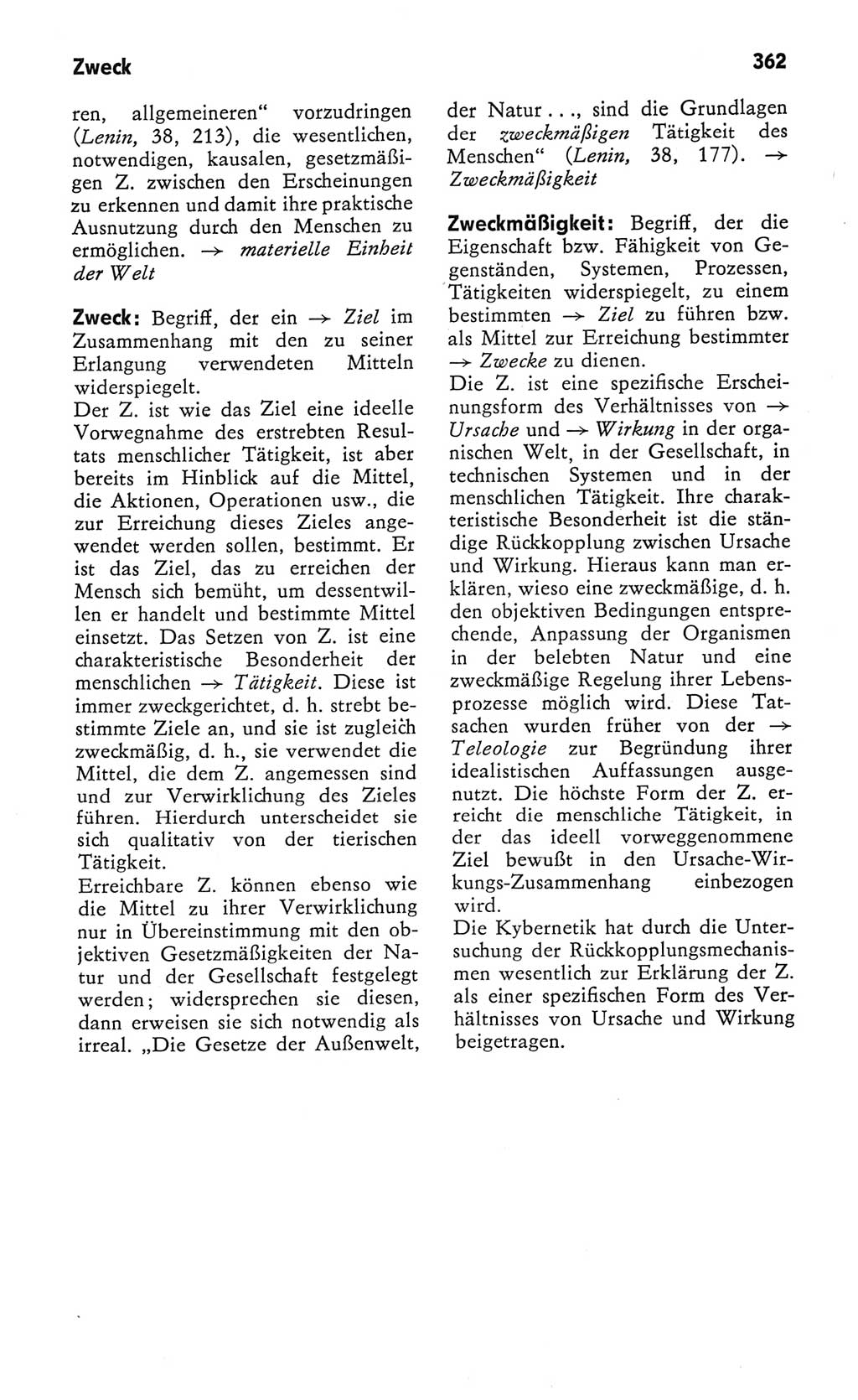 Kleines Wörterbuch der marxistisch-leninistischen Philosophie [Deutsche Demokratische Republik (DDR)] 1982, Seite 362 (Kl. Wb. ML Phil. DDR 1982, S. 362)