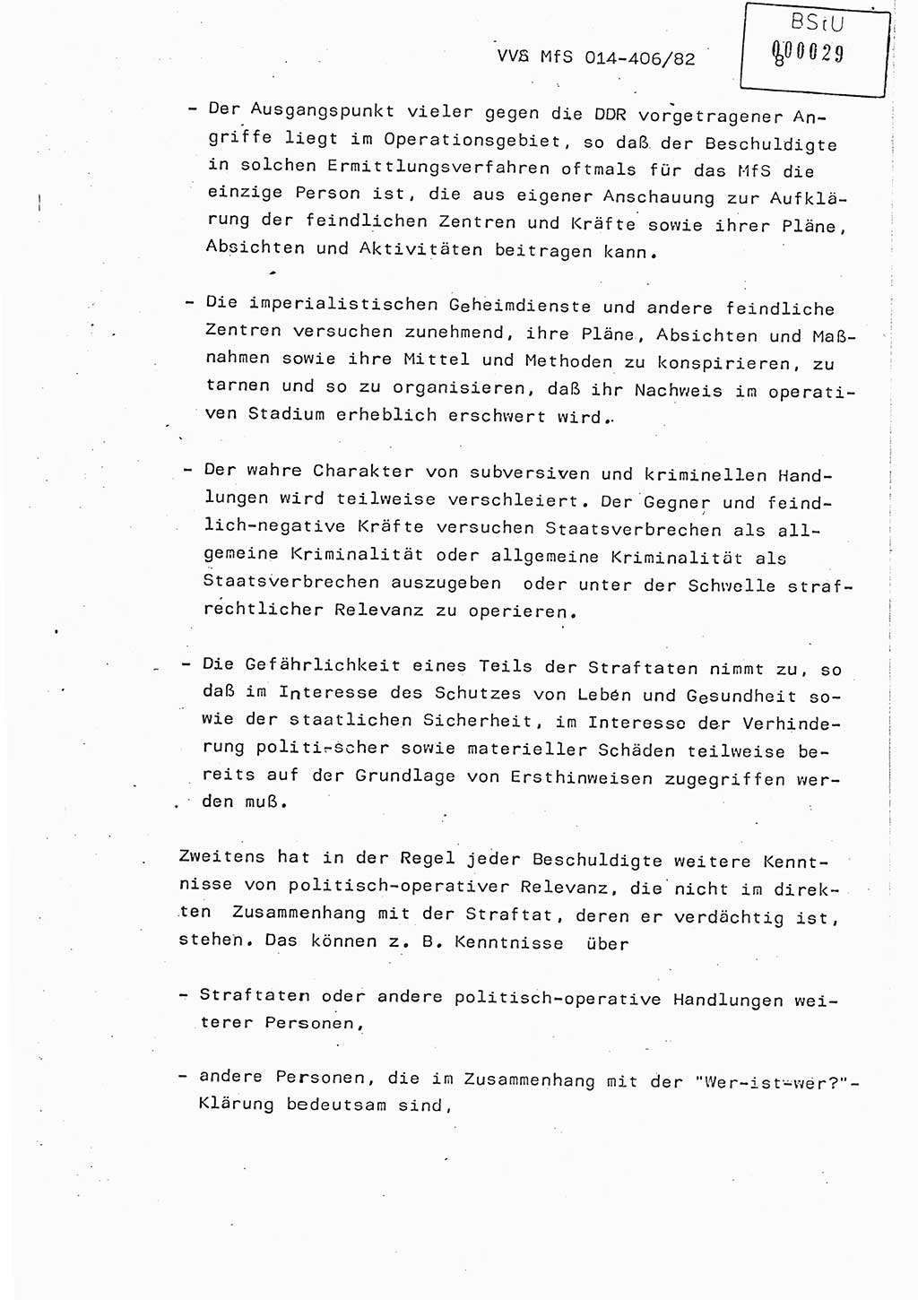 Lektion Ministerium für Staatssicherheit (MfS) [Deutsche Demokratische Republik (DDR)], Hauptabteilung (HA) Ⅸ, Vertrauliche Verschlußsache (VVS) o014-406/82, Berlin 1982, Seite 8 (Lekt. MfS DDR HA Ⅸ VVS o014-406/82 1982, S. 8)