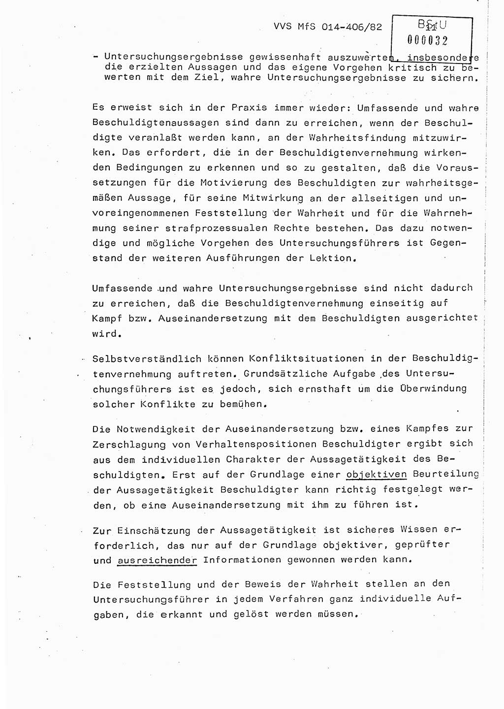 Lektion Ministerium für Staatssicherheit (MfS) [Deutsche Demokratische Republik (DDR)], Hauptabteilung (HA) Ⅸ, Vertrauliche Verschlußsache (VVS) o014-406/82, Berlin 1982, Seite 11 (Lekt. MfS DDR HA Ⅸ VVS o014-406/82 1982, S. 11)