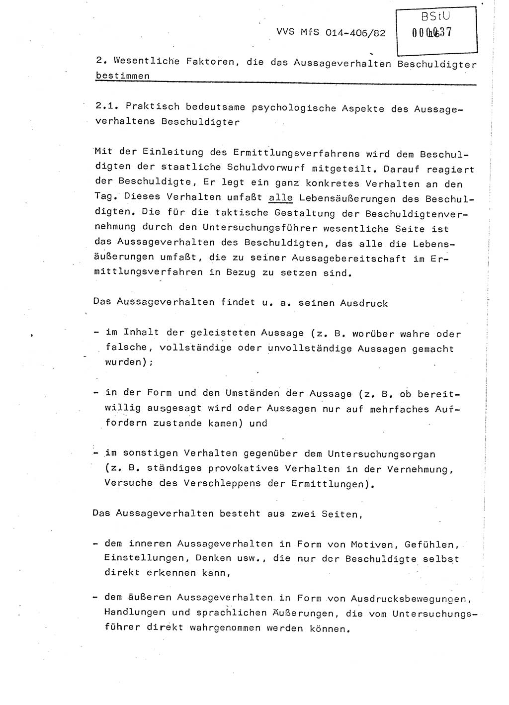 Lektion Ministerium für Staatssicherheit (MfS) [Deutsche Demokratische Republik (DDR)], Hauptabteilung (HA) Ⅸ, Vertrauliche Verschlußsache (VVS) o014-406/82, Berlin 1982, Seite 16 (Lekt. MfS DDR HA Ⅸ VVS o014-406/82 1982, S. 16)