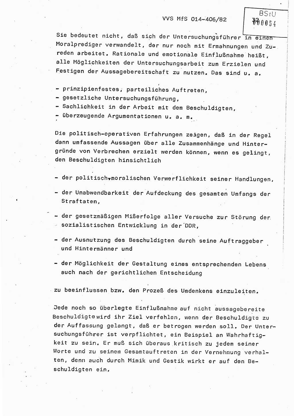 Lektion Ministerium für Staatssicherheit (MfS) [Deutsche Demokratische Republik (DDR)], Hauptabteilung (HA) Ⅸ, Vertrauliche Verschlußsache (VVS) o014-406/82, Berlin 1982, Seite 32 (Lekt. MfS DDR HA Ⅸ VVS o014-406/82 1982, S. 32)