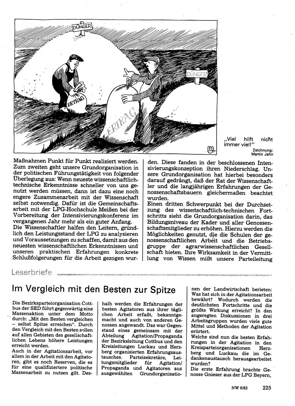 Neuer Weg (NW), Organ des Zentralkomitees (ZK) der SED (Sozialistische Einheitspartei Deutschlands) für Fragen des Parteilebens, 37. Jahrgang [Deutsche Demokratische Republik (DDR)] 1982, Seite 225 (NW ZK SED DDR 1982, S. 225)