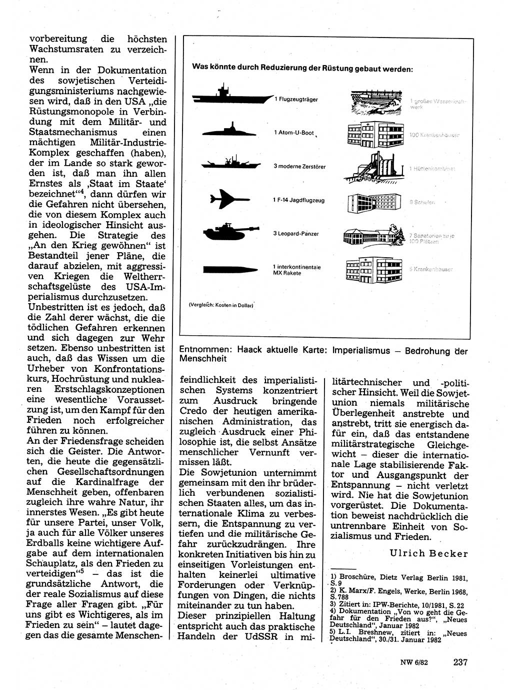 Neuer Weg (NW), Organ des Zentralkomitees (ZK) der SED (Sozialistische Einheitspartei Deutschlands) für Fragen des Parteilebens, 37. Jahrgang [Deutsche Demokratische Republik (DDR)] 1982, Seite 237 (NW ZK SED DDR 1982, S. 237)