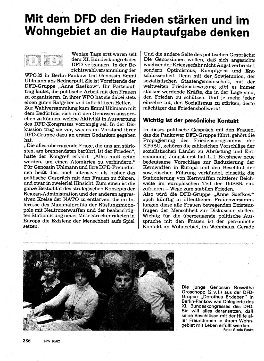 Neuer Weg (NW), Organ des Zentralkomitees (ZK) der SED (Sozialistische Einheitspartei Deutschlands) für Fragen des Parteilebens, 37. Jahrgang [Deutsche Demokratische Republik (DDR)] 1982, Seite 386 (NW ZK SED DDR 1982, S. 386)