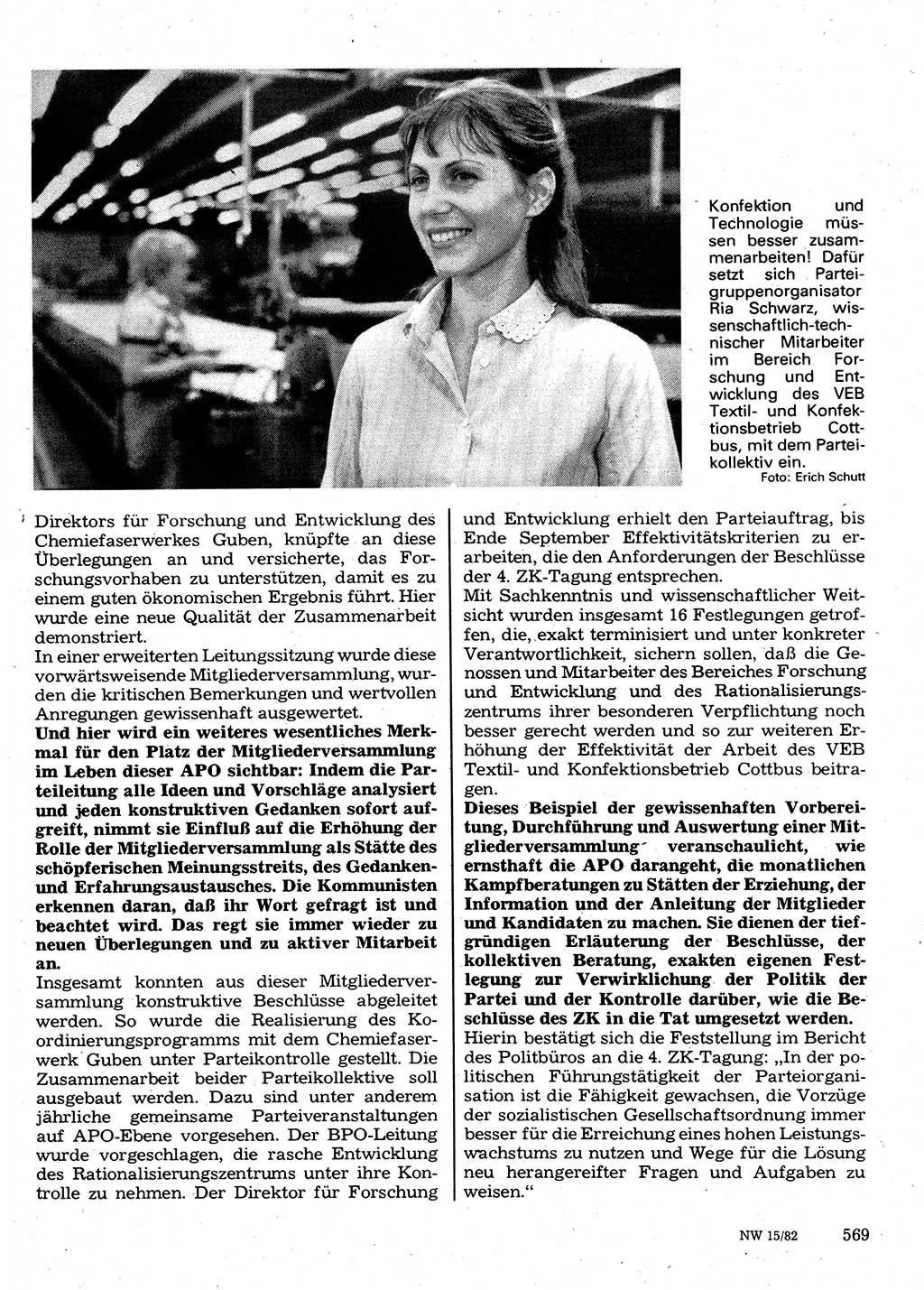 Neuer Weg (NW), Organ des Zentralkomitees (ZK) der SED (Sozialistische Einheitspartei Deutschlands) für Fragen des Parteilebens, 37. Jahrgang [Deutsche Demokratische Republik (DDR)] 1982, Seite 569 (NW ZK SED DDR 1982, S. 569)