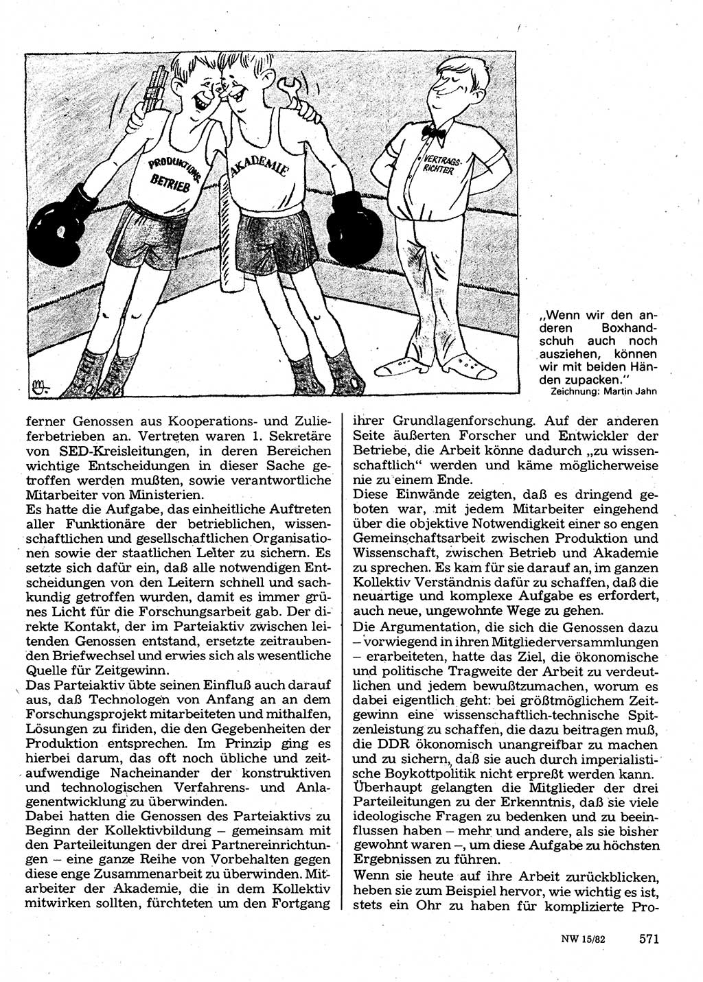Neuer Weg (NW), Organ des Zentralkomitees (ZK) der SED (Sozialistische Einheitspartei Deutschlands) für Fragen des Parteilebens, 37. Jahrgang [Deutsche Demokratische Republik (DDR)] 1982, Seite 571 (NW ZK SED DDR 1982, S. 571)