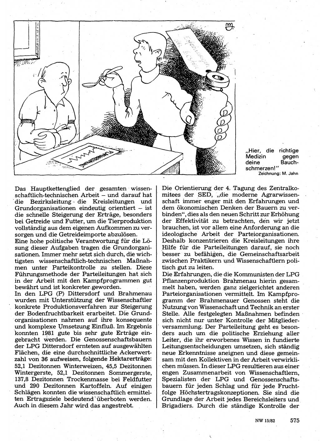 Neuer Weg (NW), Organ des Zentralkomitees (ZK) der SED (Sozialistische Einheitspartei Deutschlands) für Fragen des Parteilebens, 37. Jahrgang [Deutsche Demokratische Republik (DDR)] 1982, Seite 575 (NW ZK SED DDR 1982, S. 575)