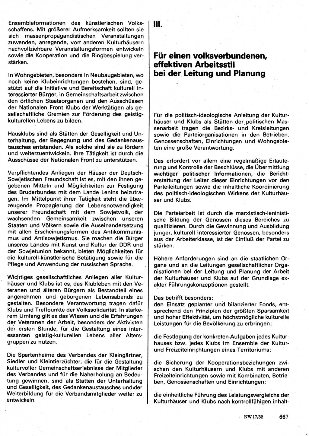 Neuer Weg (NW), Organ des Zentralkomitees (ZK) der SED (Sozialistische Einheitspartei Deutschlands) für Fragen des Parteilebens, 37. Jahrgang [Deutsche Demokratische Republik (DDR)] 1982, Seite 667 (NW ZK SED DDR 1982, S. 667)