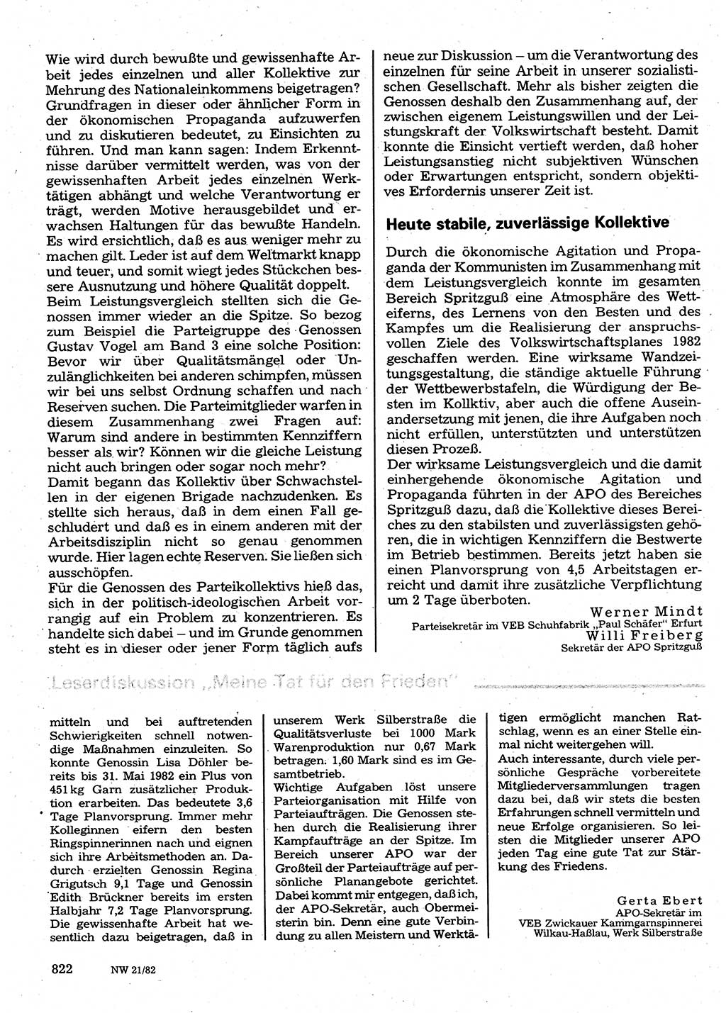 Neuer Weg (NW), Organ des Zentralkomitees (ZK) der SED (Sozialistische Einheitspartei Deutschlands) für Fragen des Parteilebens, 37. Jahrgang [Deutsche Demokratische Republik (DDR)] 1982, Seite 822 (NW ZK SED DDR 1982, S. 822)