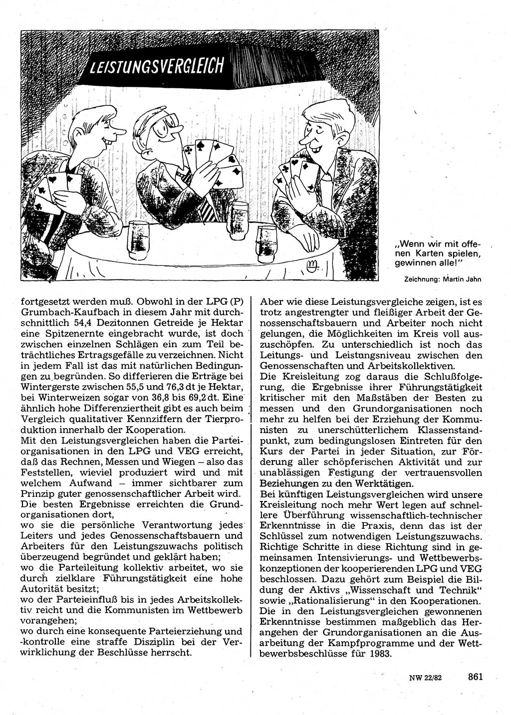 Neuer Weg (NW), Organ des Zentralkomitees (ZK) der SED (Sozialistische Einheitspartei Deutschlands) für Fragen des Parteilebens, 37. Jahrgang [Deutsche Demokratische Republik (DDR)] 1982, Seite 861 (NW ZK SED DDR 1982, S. 861)