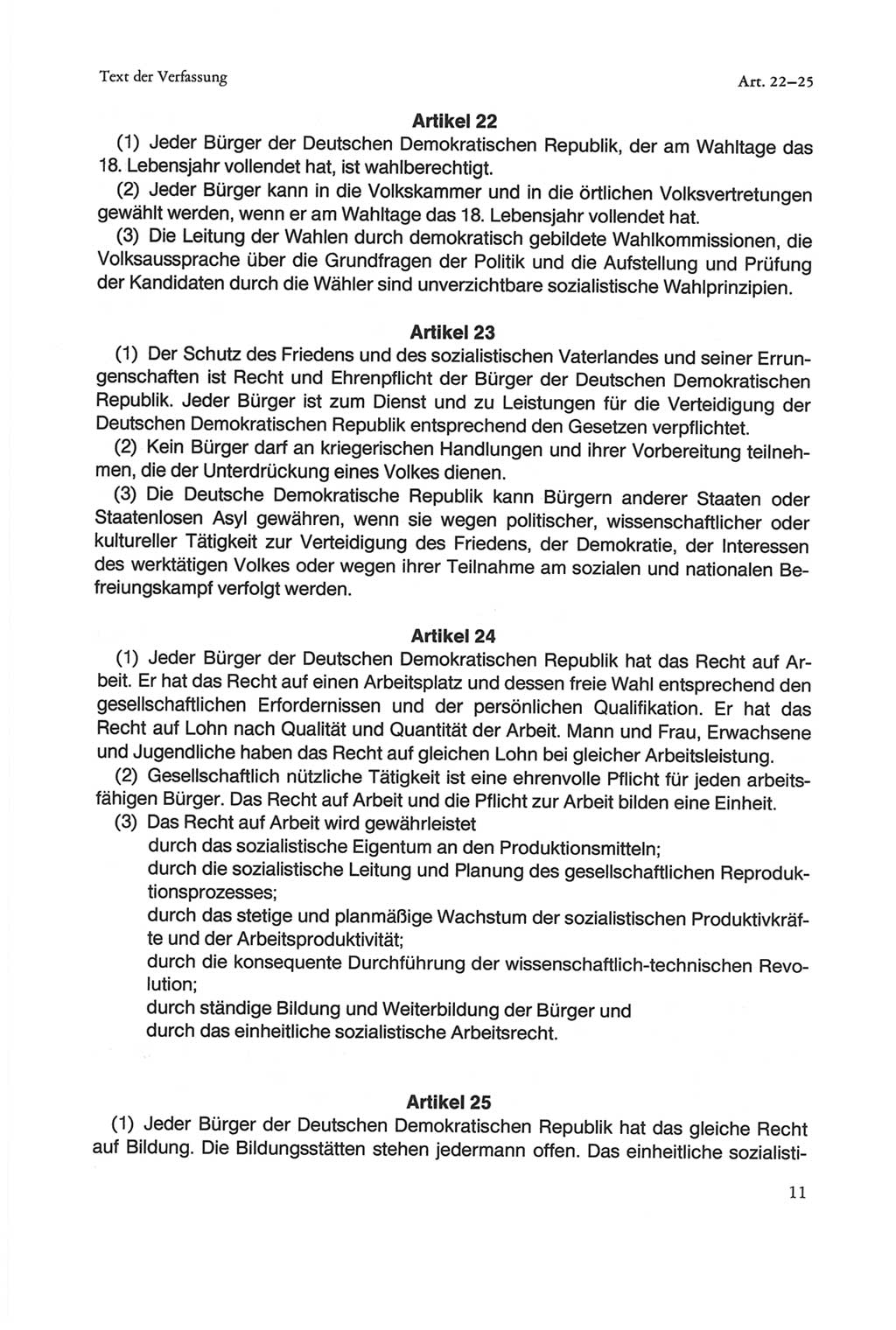 Die sozialistische Verfassung der Deutschen Demokratischen Republik (DDR), Kommentar 1982, Seite 11 (Soz. Verf. DDR Komm. 1982, S. 11)