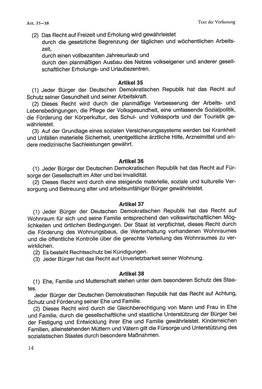 Die sozialistische Verfassung der Deutschen Demokratischen Republik (DDR), Kommentar 1982, Seite 14 (Soz. Verf. DDR Komm. 1982, S. 14)