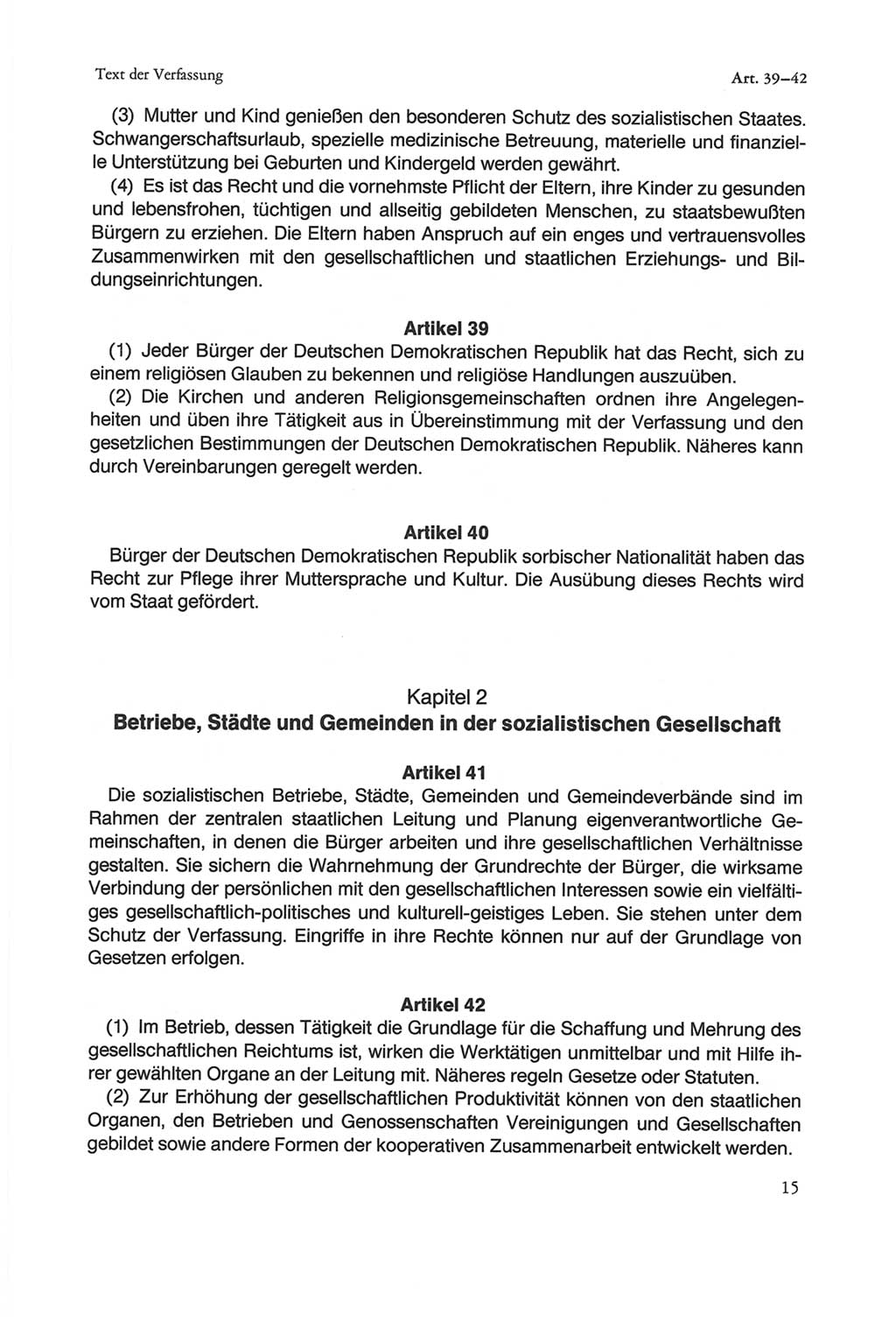 Die sozialistische Verfassung der Deutschen Demokratischen Republik (DDR), Kommentar 1982, Seite 15 (Soz. Verf. DDR Komm. 1982, S. 15)