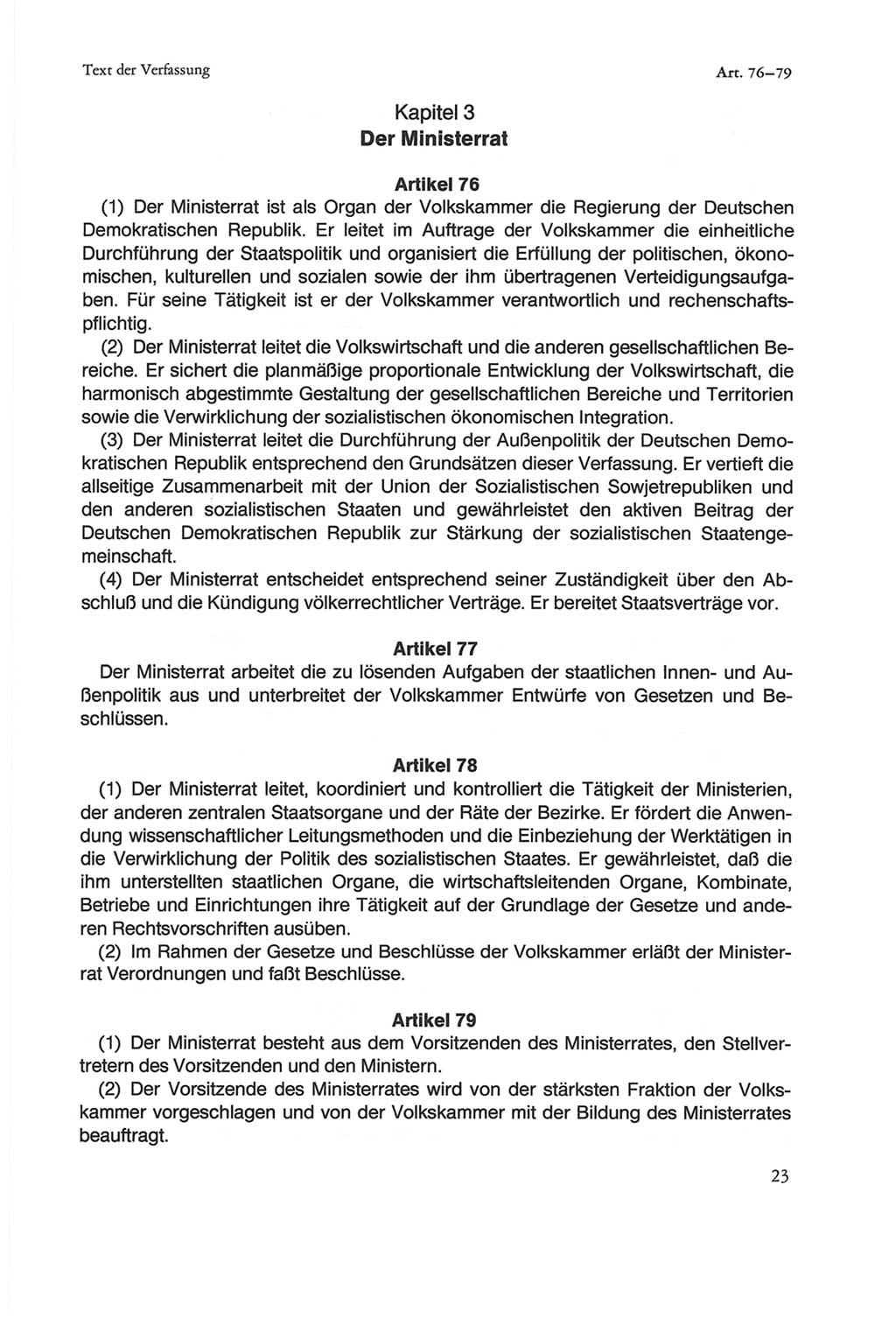 Die sozialistische Verfassung der Deutschen Demokratischen Republik (DDR), Kommentar 1982, Seite 23 (Soz. Verf. DDR Komm. 1982, S. 23)