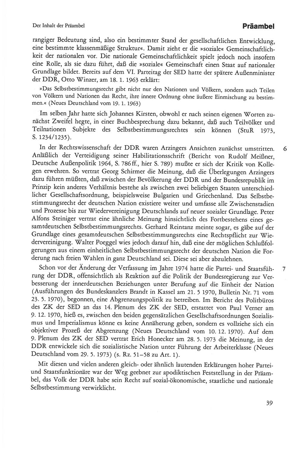 Die sozialistische Verfassung der Deutschen Demokratischen Republik (DDR), Kommentar 1982, Seite 39 (Soz. Verf. DDR Komm. 1982, S. 39)