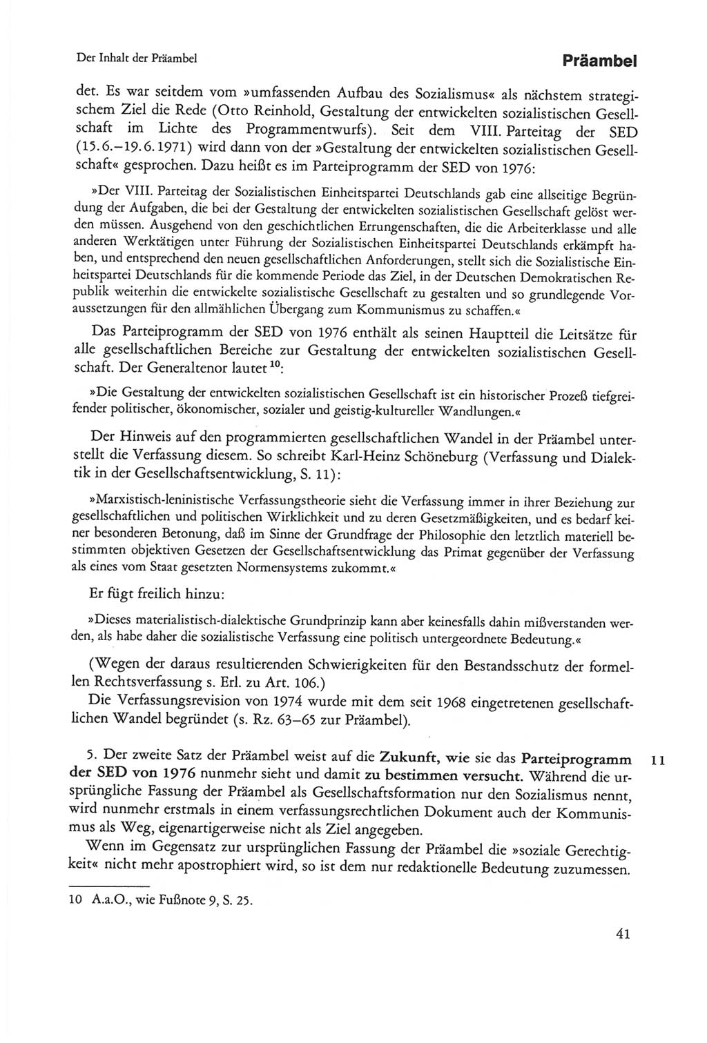 Die sozialistische Verfassung der Deutschen Demokratischen Republik (DDR), Kommentar 1982, Seite 41 (Soz. Verf. DDR Komm. 1982, S. 41)