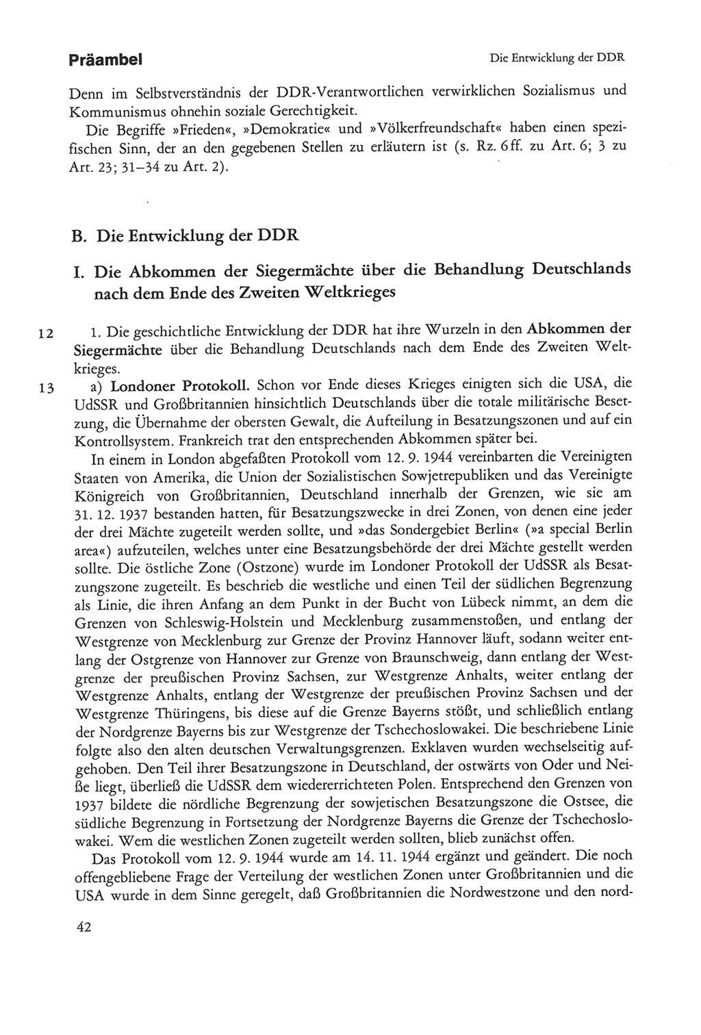 Die sozialistische Verfassung der Deutschen Demokratischen Republik (DDR), Kommentar 1982, Seite 42 (Soz. Verf. DDR Komm. 1982, S. 42)