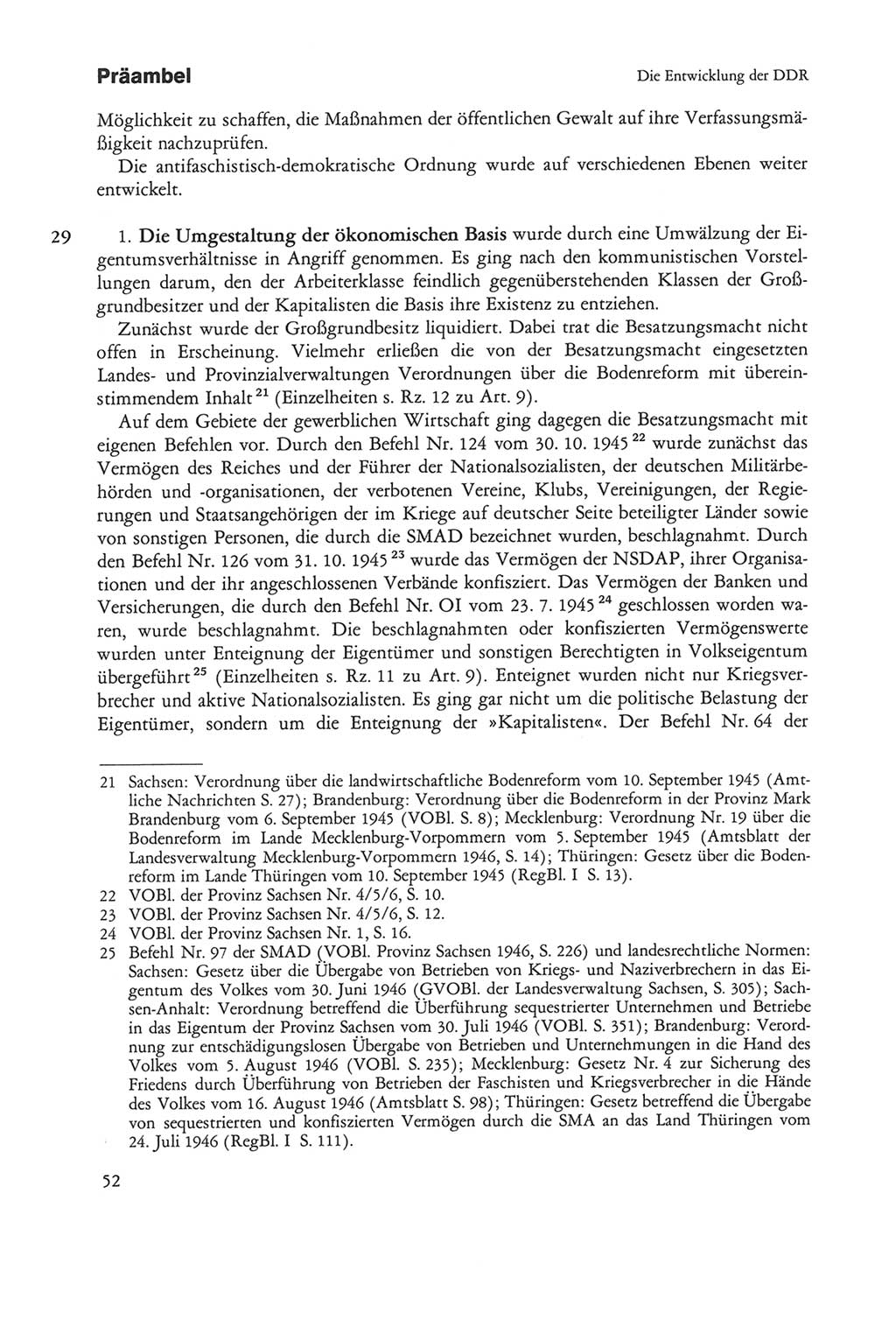 Die sozialistische Verfassung der Deutschen Demokratischen Republik (DDR), Kommentar 1982, Seite 52 (Soz. Verf. DDR Komm. 1982, S. 52)