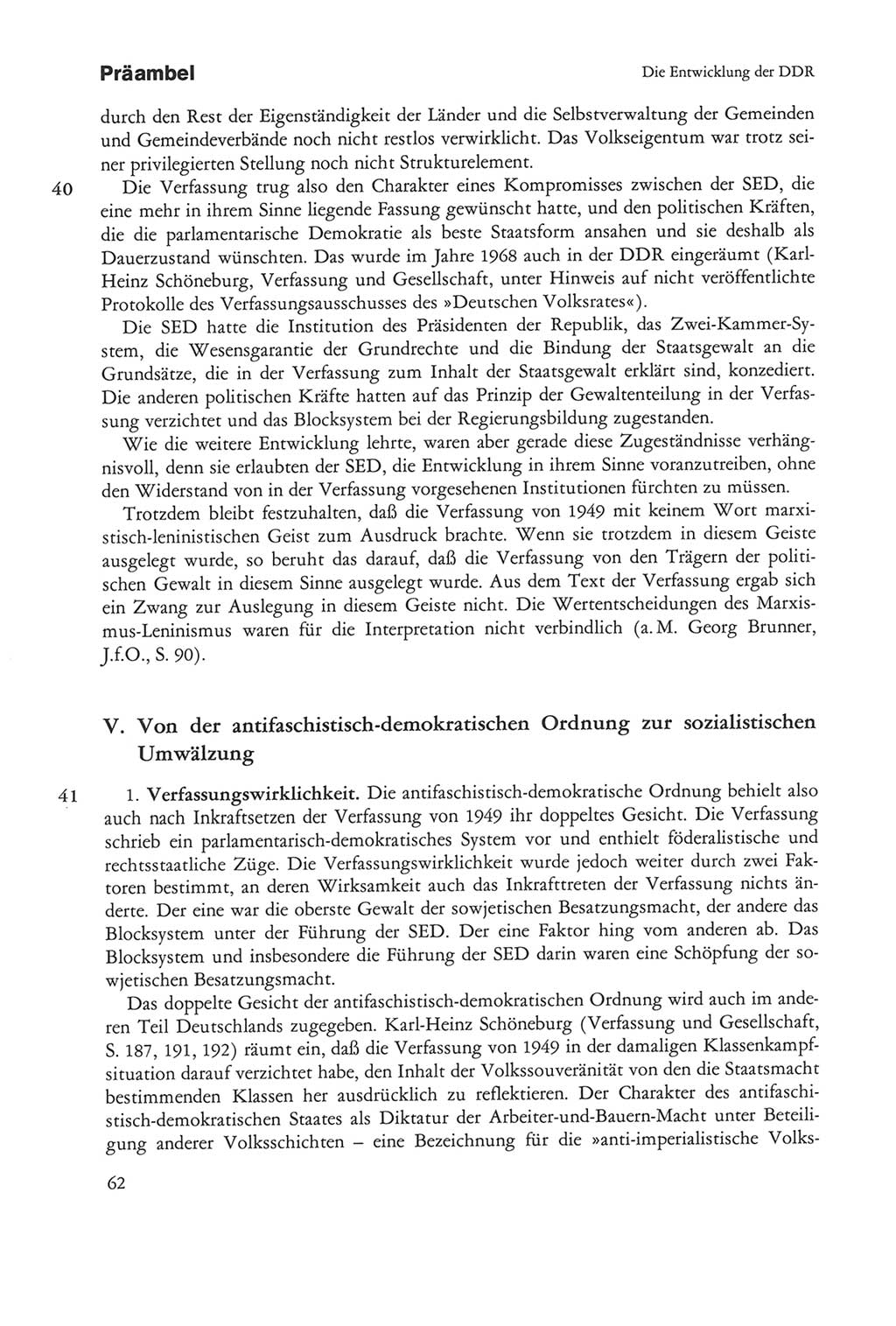 Die sozialistische Verfassung der Deutschen Demokratischen Republik (DDR), Kommentar 1982, Seite 62 (Soz. Verf. DDR Komm. 1982, S. 62)