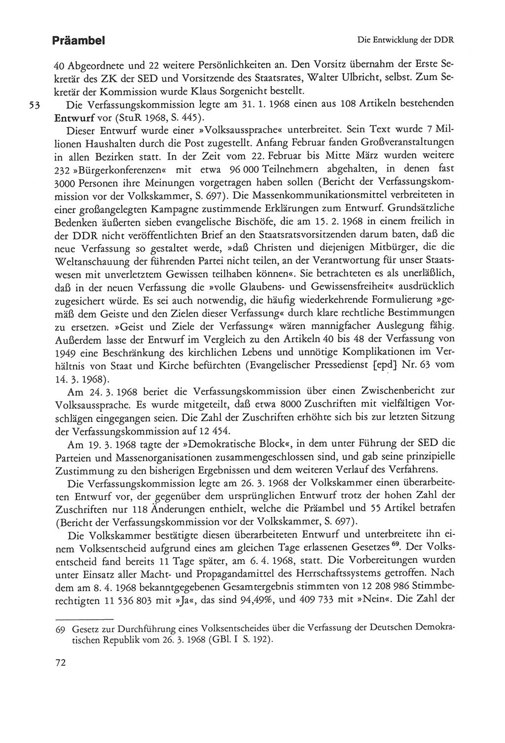 Die sozialistische Verfassung der Deutschen Demokratischen Republik (DDR), Kommentar 1982, Seite 72 (Soz. Verf. DDR Komm. 1982, S. 72)
