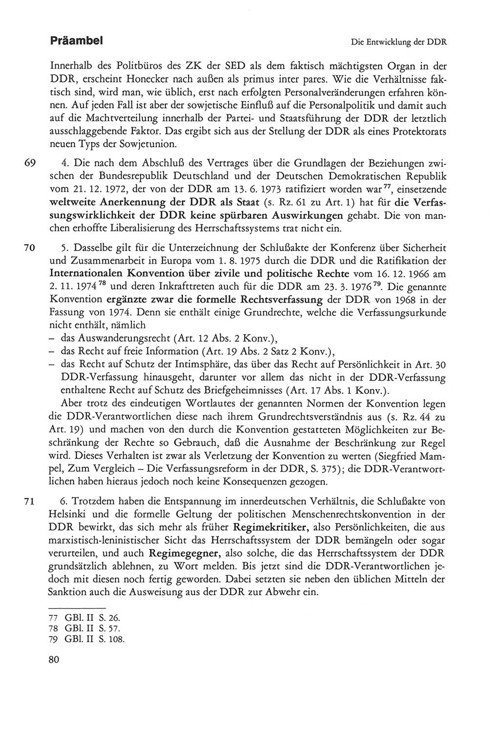 Die sozialistische Verfassung der Deutschen Demokratischen Republik (DDR), Kommentar 1982, Seite 80 (Soz. Verf. DDR Komm. 1982, S. 80)