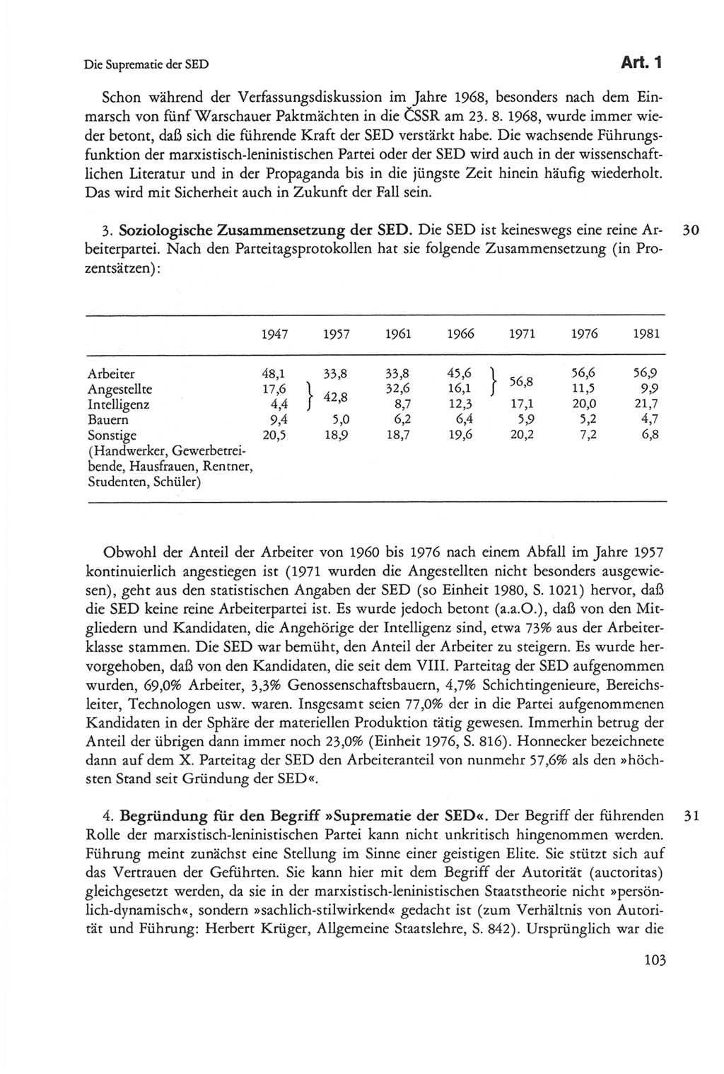 Die sozialistische Verfassung der Deutschen Demokratischen Republik (DDR), Kommentar 1982, Seite 103 (Soz. Verf. DDR Komm. 1982, S. 103)