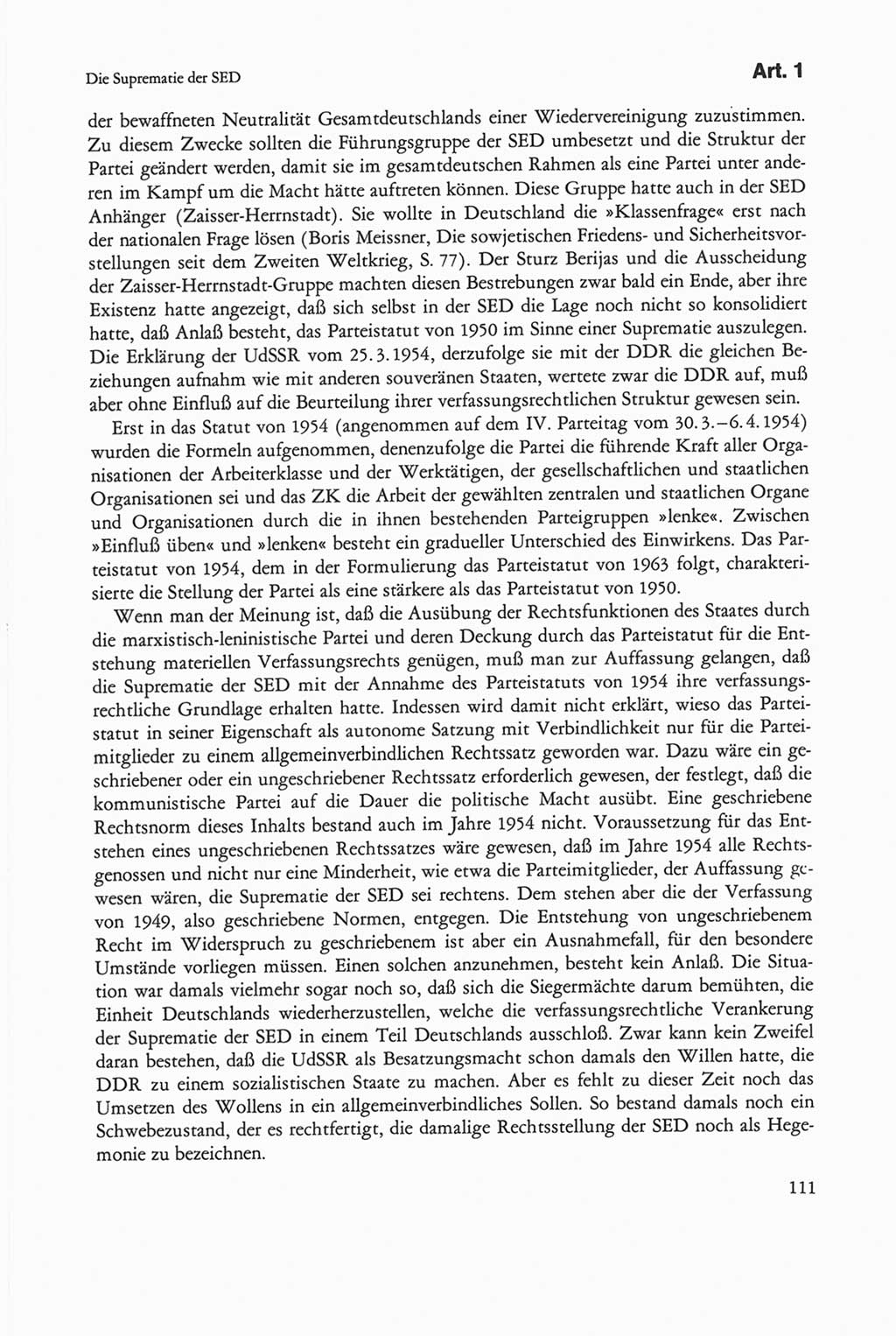 Die sozialistische Verfassung der Deutschen Demokratischen Republik (DDR), Kommentar 1982, Seite 111 (Soz. Verf. DDR Komm. 1982, S. 111)