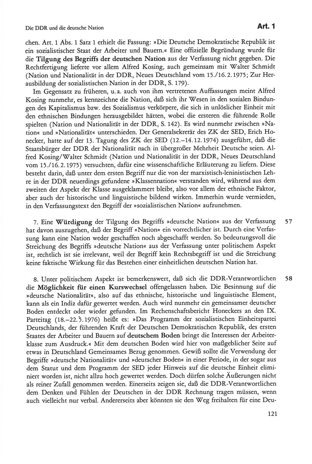 Die sozialistische Verfassung der Deutschen Demokratischen Republik (DDR), Kommentar 1982, Seite 121 (Soz. Verf. DDR Komm. 1982, S. 121)