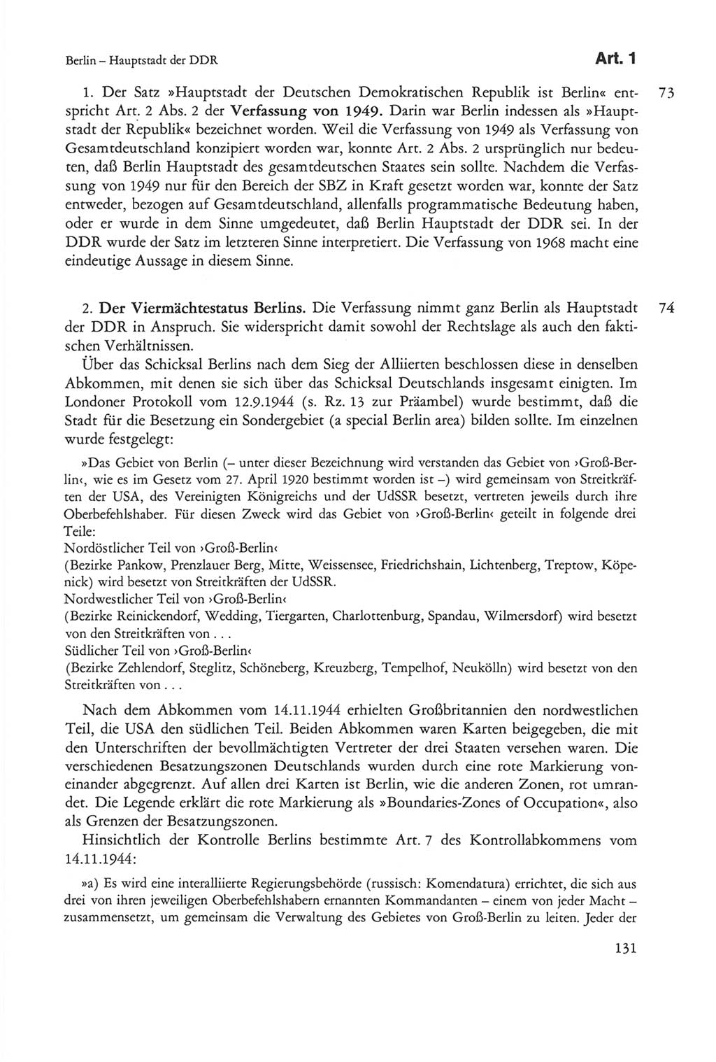 Die sozialistische Verfassung der Deutschen Demokratischen Republik (DDR), Kommentar 1982, Seite 131 (Soz. Verf. DDR Komm. 1982, S. 131)