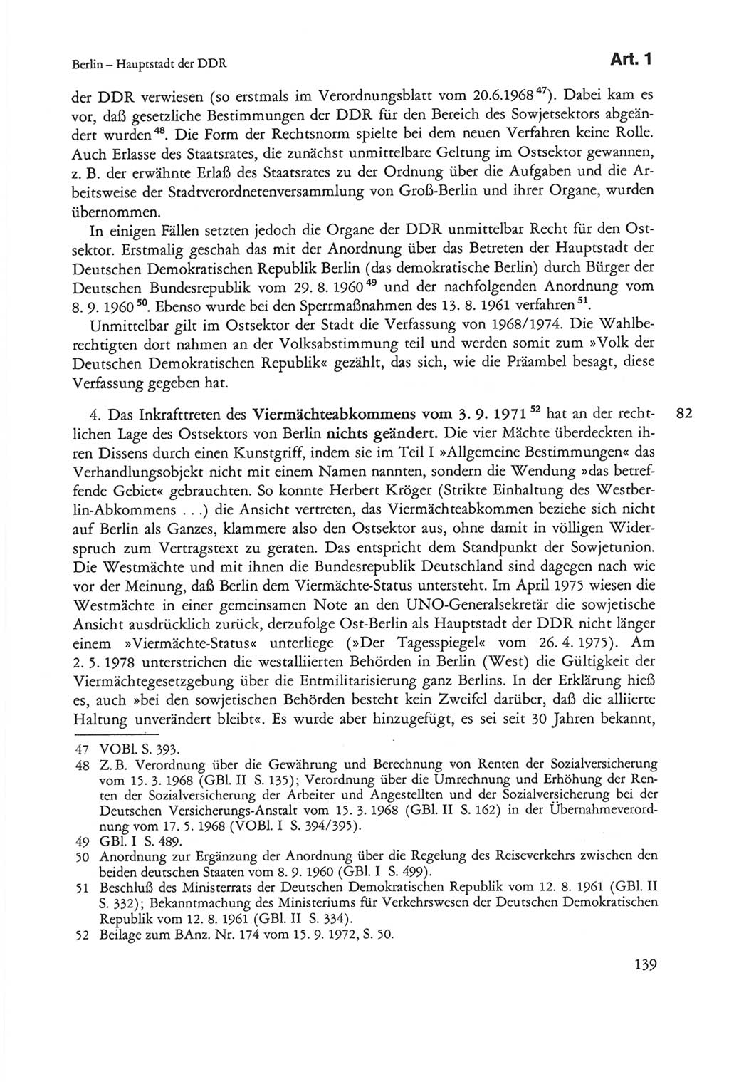 Die sozialistische Verfassung der Deutschen Demokratischen Republik (DDR), Kommentar 1982, Seite 139 (Soz. Verf. DDR Komm. 1982, S. 139)